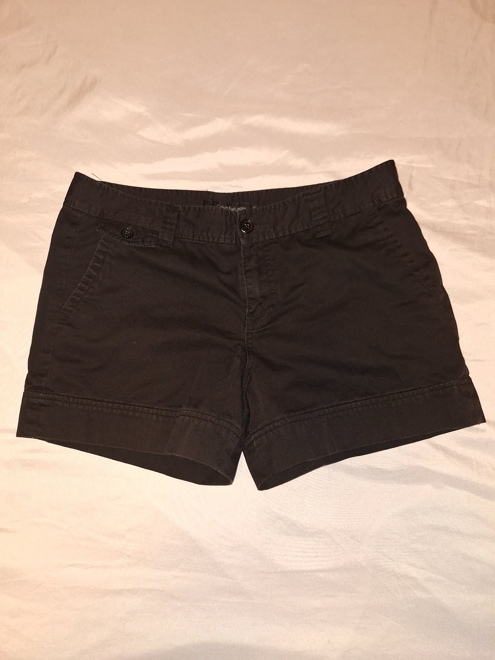 Calvin Klein Jeans Women's Black Cotton Bermuda Shorts